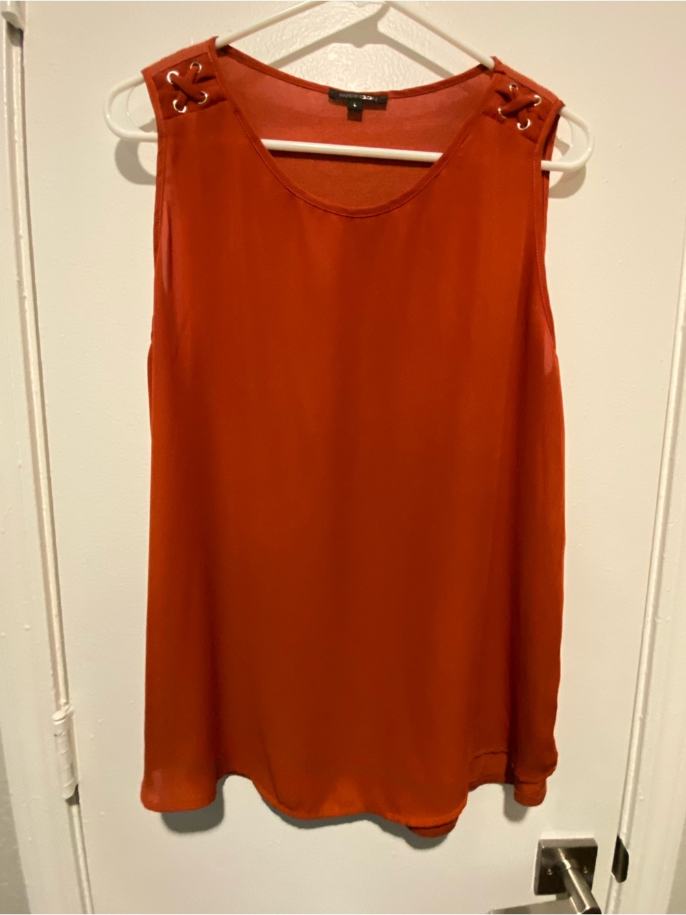 Papermoon Rust Lace-Up Shoulder Tank